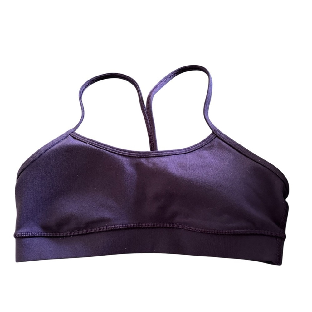 Lululemon Flow Y IV Sports Bra Light Support Purple Size 4 Padded Yoga Workout